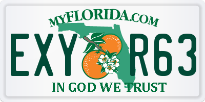 FL license plate EXYR63