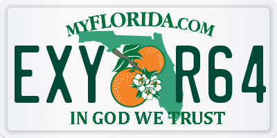 FL license plate EXYR64
