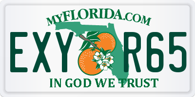 FL license plate EXYR65