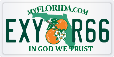 FL license plate EXYR66
