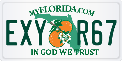FL license plate EXYR67