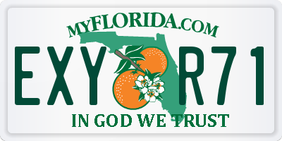 FL license plate EXYR71