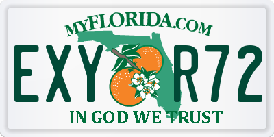 FL license plate EXYR72