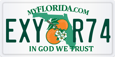 FL license plate EXYR74