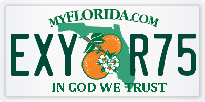 FL license plate EXYR75