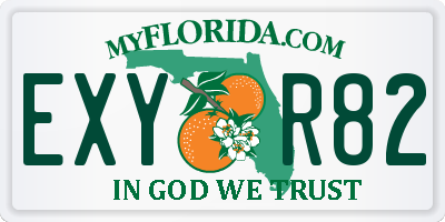 FL license plate EXYR82