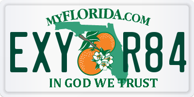 FL license plate EXYR84