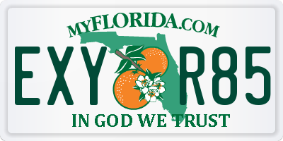 FL license plate EXYR85