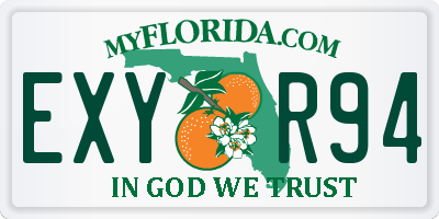 FL license plate EXYR94