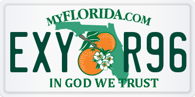 FL license plate EXYR96