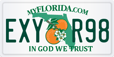 FL license plate EXYR98