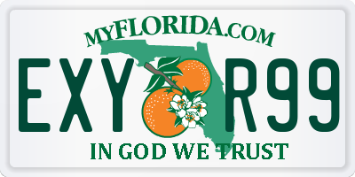 FL license plate EXYR99