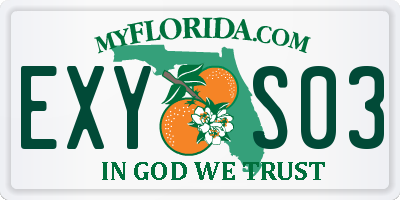 FL license plate EXYS03