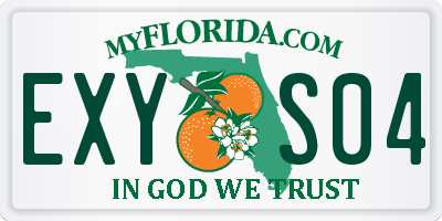 FL license plate EXYS04
