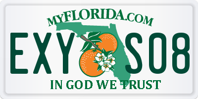 FL license plate EXYS08
