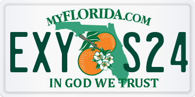 FL license plate EXYS24