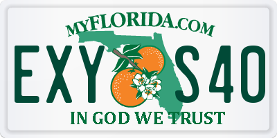 FL license plate EXYS40