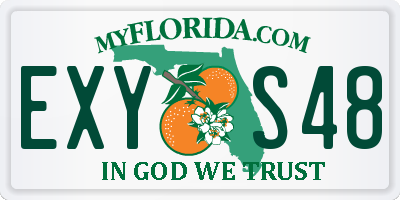 FL license plate EXYS48