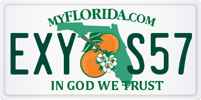 FL license plate EXYS57