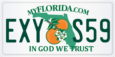 FL license plate EXYS59