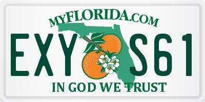 FL license plate EXYS61