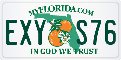 FL license plate EXYS76