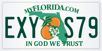 FL license plate EXYS79