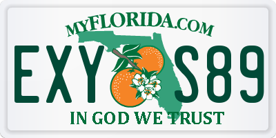 FL license plate EXYS89