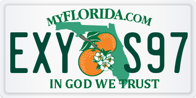FL license plate EXYS97