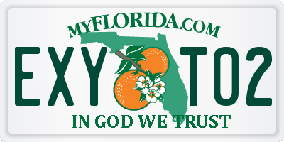 FL license plate EXYT02