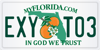FL license plate EXYT03