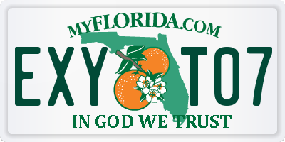 FL license plate EXYT07