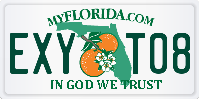 FL license plate EXYT08