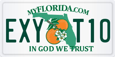 FL license plate EXYT10