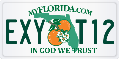 FL license plate EXYT12
