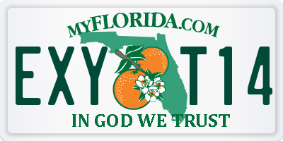 FL license plate EXYT14