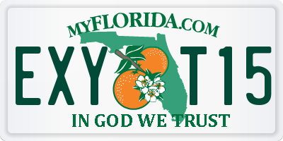 FL license plate EXYT15