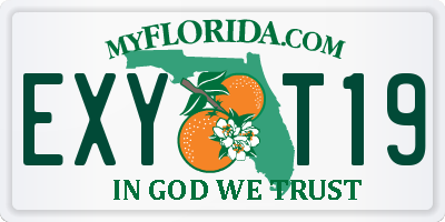 FL license plate EXYT19