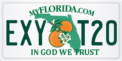 FL license plate EXYT20