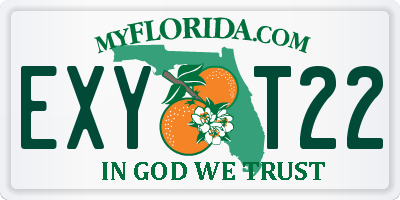 FL license plate EXYT22