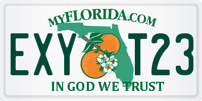 FL license plate EXYT23