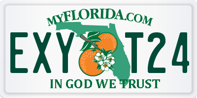 FL license plate EXYT24