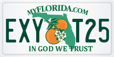 FL license plate EXYT25