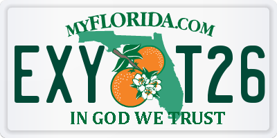 FL license plate EXYT26