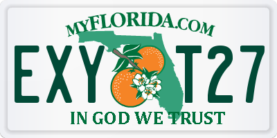 FL license plate EXYT27