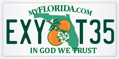 FL license plate EXYT35