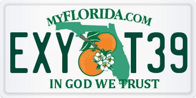 FL license plate EXYT39