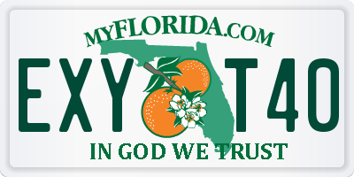 FL license plate EXYT40