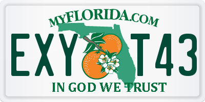 FL license plate EXYT43