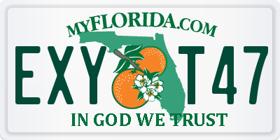 FL license plate EXYT47